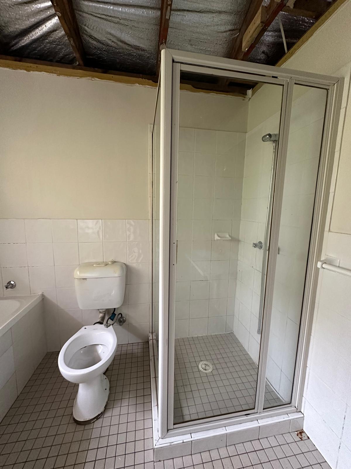 black mould-contaminated toilet and bathroom walls after IICRC S520 certified mould remediation in Sydney by candid cleaners