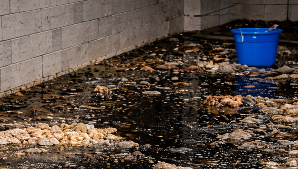 Category 3 black water damage restoration, sewage backup and rising floodwater requiring ISO 45001 certified biohazard cleanup in Sydney by Candid Cleaners