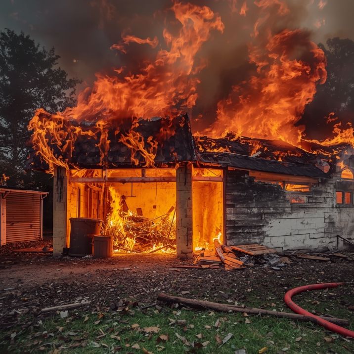 Does insurance cover fire damage in Australia — fire-damaged Sydney property with smoke and soot residue requiring insurance assessment
